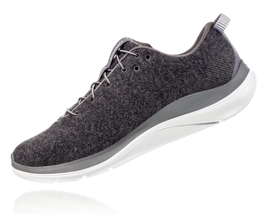 Hoka One One Tenisky Panske Siva - Hupana Flow Wool - 18472-QRNB